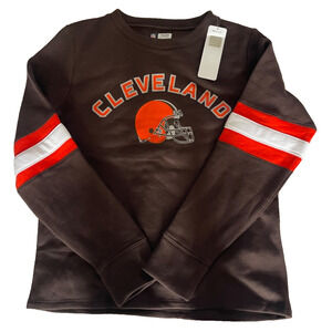 NFL Cleveland Browns Crewneck Pullover Team Apparel Womens Size S NWT
